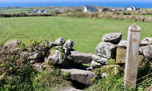 Stone stile in Penwith at Carnyorth