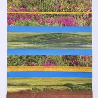Stripes completed artwork incorporating photographs of the Penwith landscape
