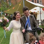 Arriving in style: Josh and Ellie’s cargo bike wedding