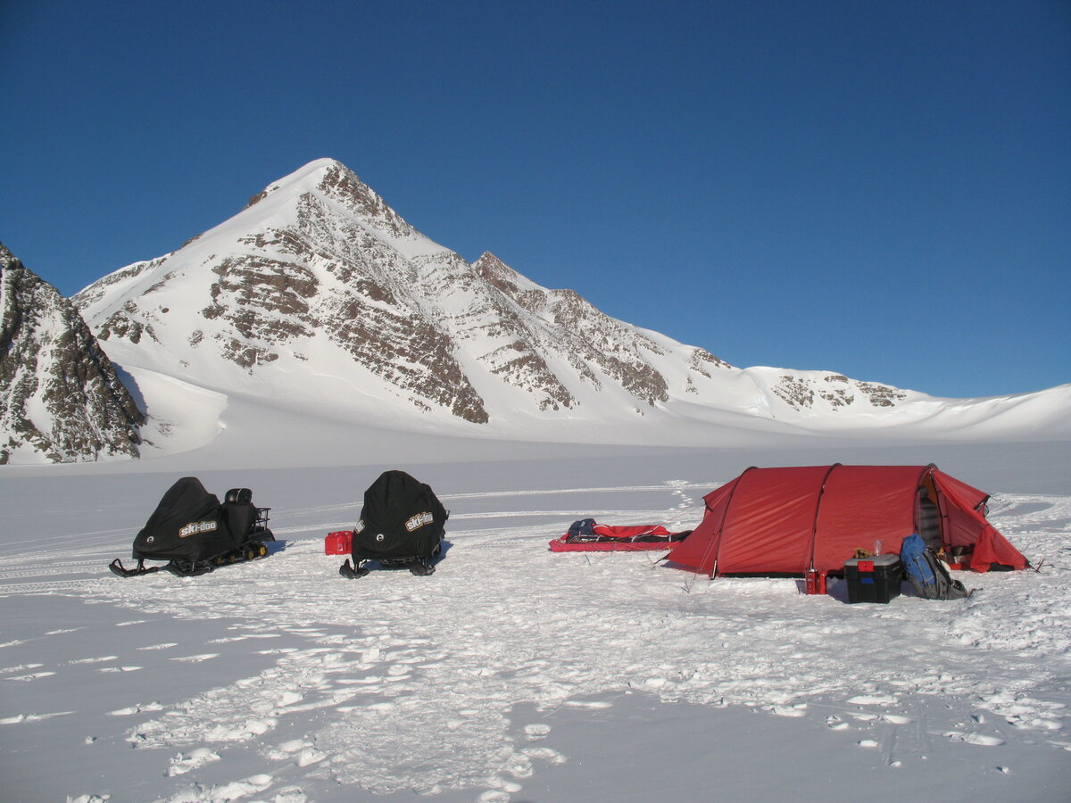 Climb Antarctica base camp set up below 'West Pyramid' peak