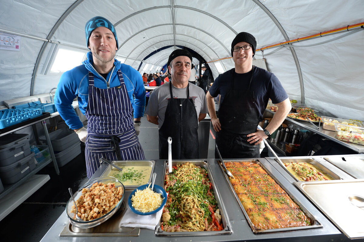 ALE's chefs get ready to serve a hot meal