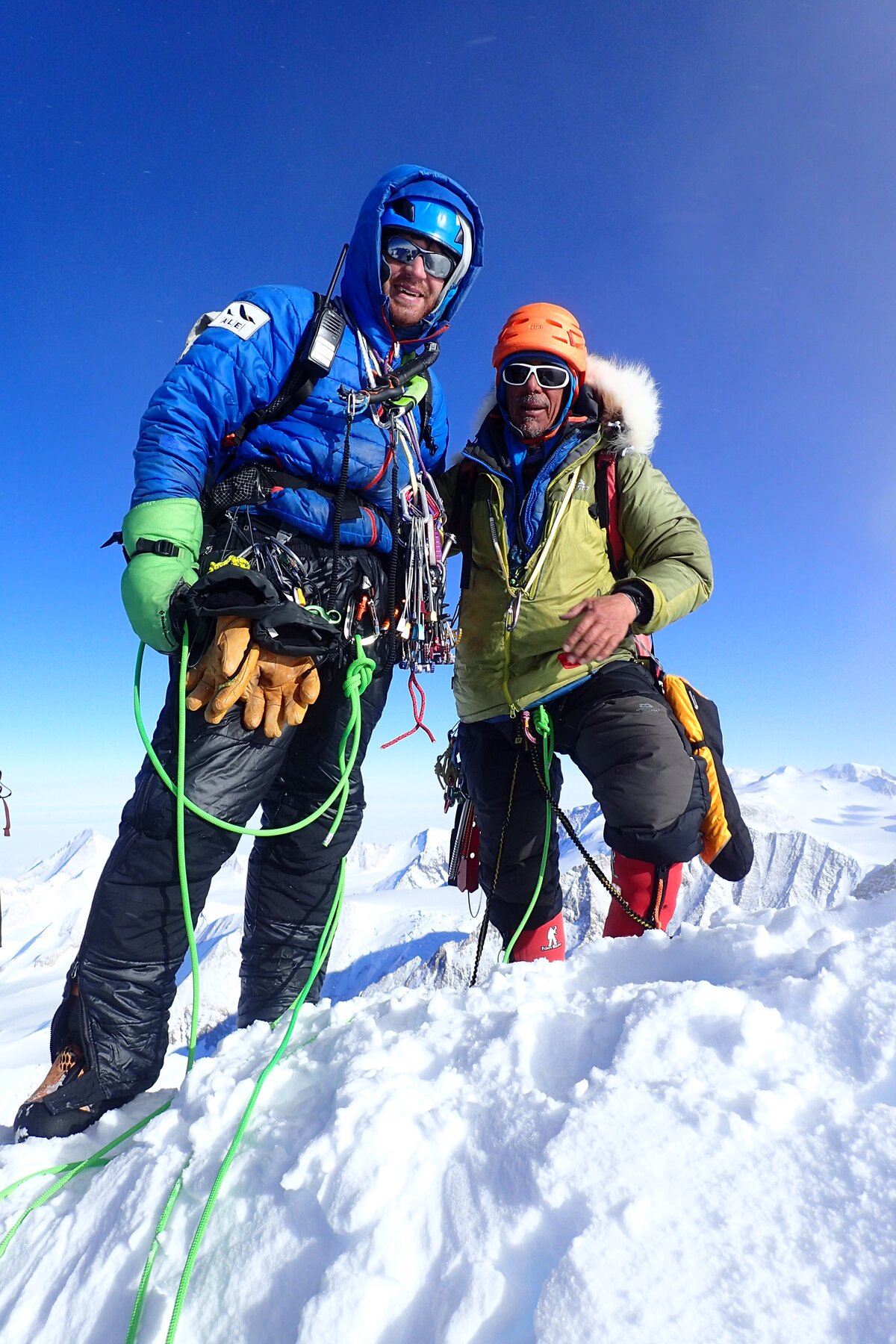 Seth and Victor on summit of Mount Tyree